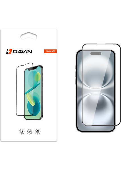 Apple iPhone 16 5d Cam Ekran Koruyucu