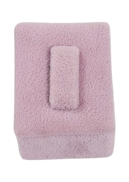 Yüzük Standı Üçlü Süet (Tırnaklı) 3x3,5 cm (3 Adet) Pembe modelleri