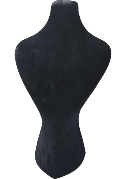 Inci Kolye & Gerdanlık Sergileme Mankeni Siyah Süet 34 cm 3.boy