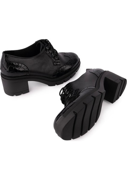 Deri Bağlı Oxford Spor Butti Ayakkabı Siyah 2150 fiyatları