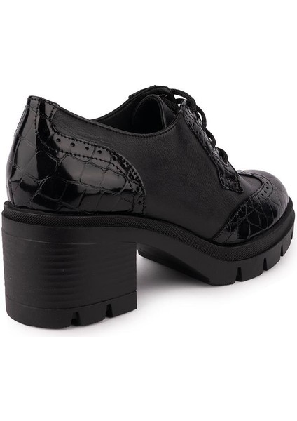 Deri Bağlı Oxford Spor Butti Ayakkabı Siyah 2150 indirimleri