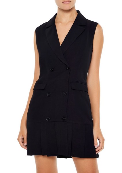 F21 Çift Düğmeli Mini Elbise