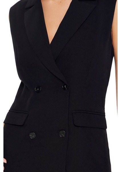 F21 Çift Düğmeli Mini Elbise