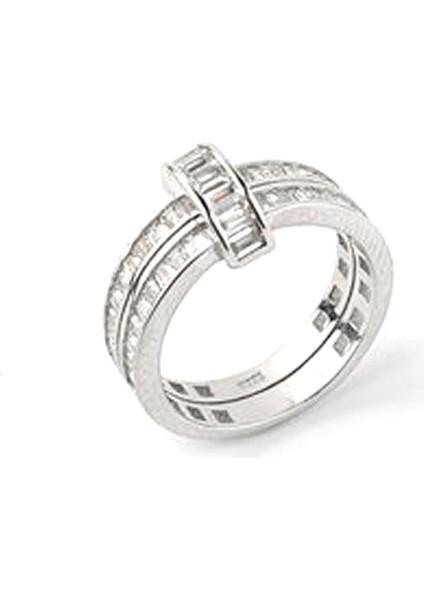 Baget Zirkon Taşlı 925AYAR Gümüş Italyan Tasarımı Trend Yüzük fiyatları