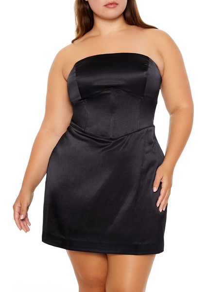 F21 Plus Size Korse Mini Elbise