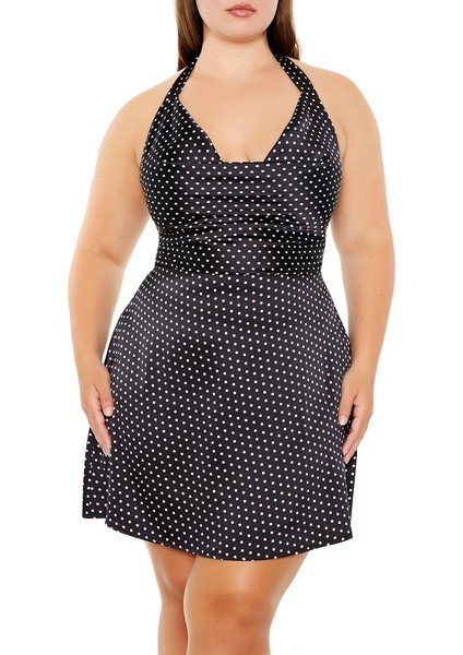 F21 Plus Size Halter Yaka Elbise