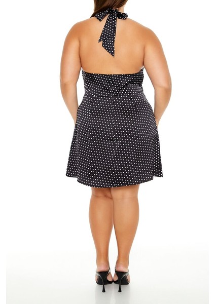 F21 Plus Size Halter Yaka Elbise