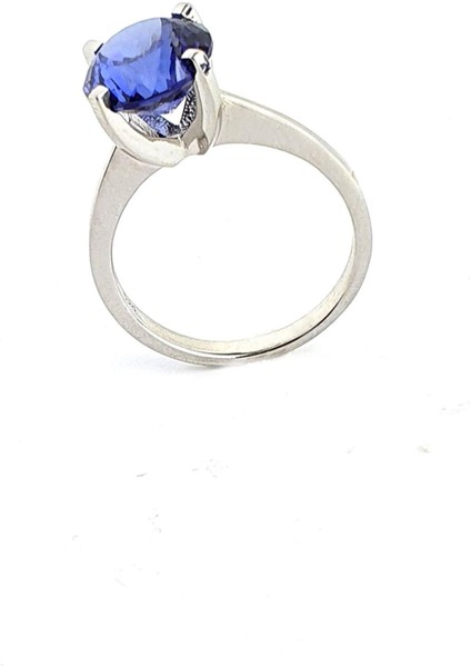 Sky Diamond Purple Tanzanit Taşlı 925 Ayar Gümüş Tek Taş Yüzük fırsatları