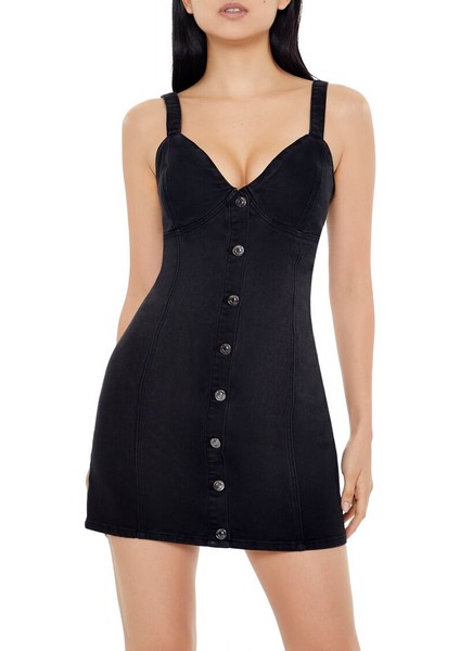F21 Denim Mini Elbise