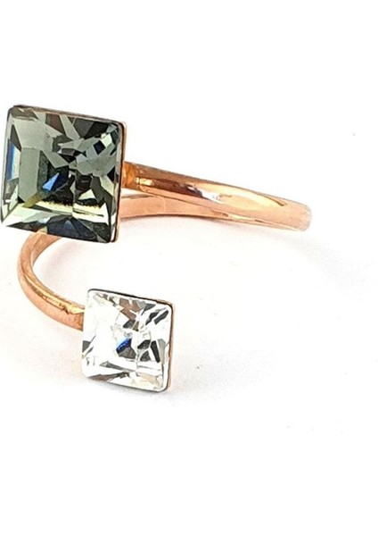 Swarovski Taşlı 925 Ayar Gümüş Ayarlanabilir Yüzük fiyatları