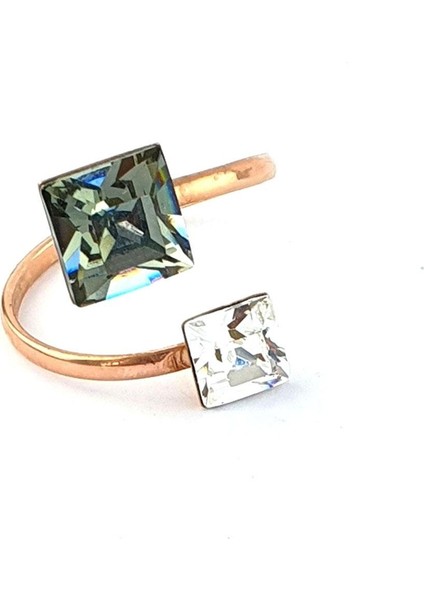Swarovski Taşlı 925 Ayar Gümüş Ayarlanabilir Yüzük modelleri