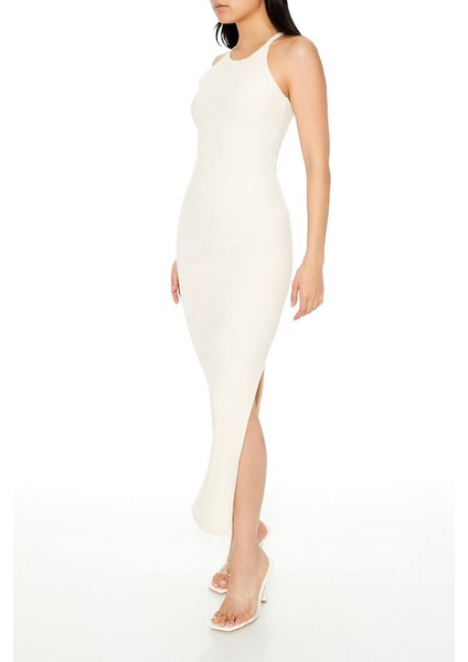F21 Fitilli Halter Yaka Maxi Elbise