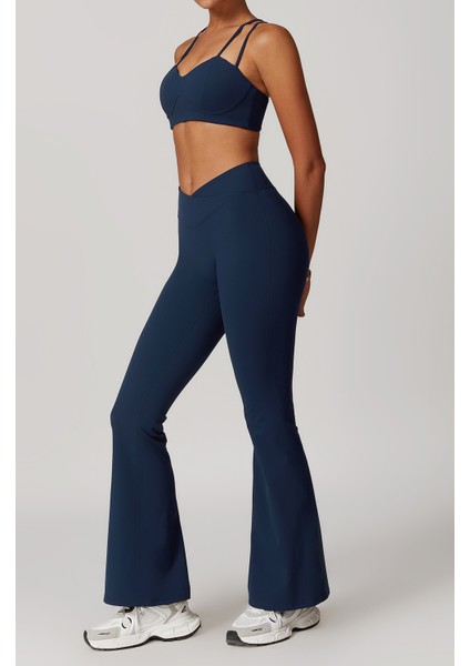 Kadın Envelope Bel Detaylı Ispanyol Paça Spor Tayt fiyatları