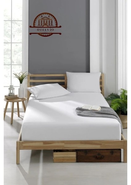 Pamuklu Ranforce Kumaş Lastikli Fitted Yastıklı Çarşaf Seti (Tüm Ebatlar)