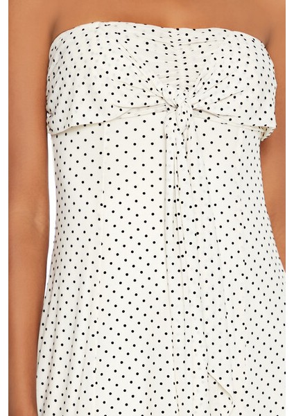 F21 Puantiye Desenli Elbise modelleri