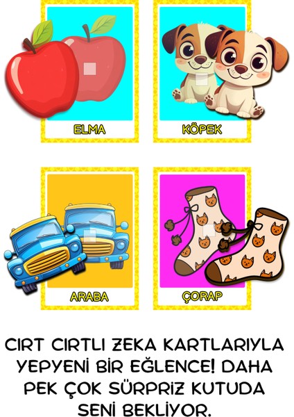6-24 Ay Cırt Cırtlı Baby Ilk Kelimelerim Zeka Kartları modelleri