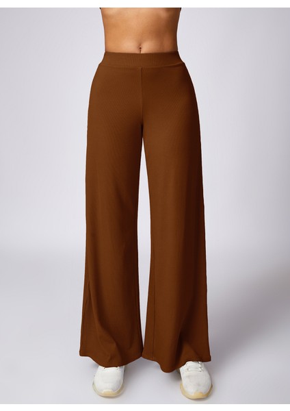 Kadın Fitilli Geniş Paça Tayt Pantolon