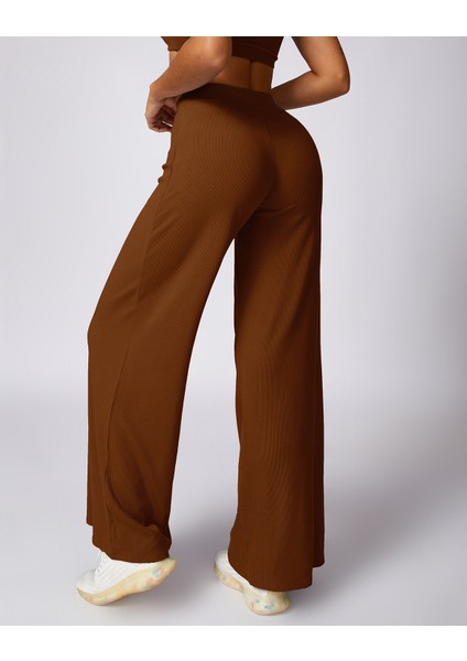 Kadın Fitilli Geniş Paça Tayt Pantolon modelleri