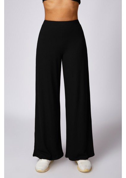 Kadın Fitilli Geniş Paça Tayt Pantolon