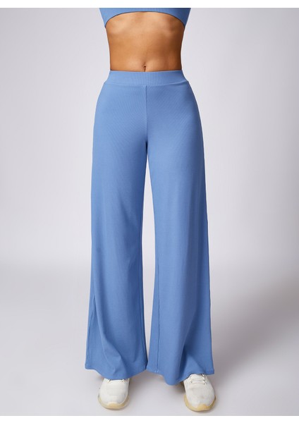 Kadın Fitilli Geniş Paça Tayt Pantolon