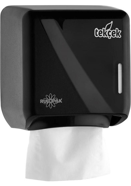 Tekçek Mini Tuvalet Kağıdı Dispenseri Siyah