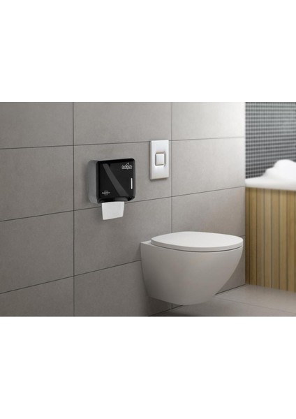 Tekçek Mini Tuvalet Kağıdı Dispenseri Siyah
