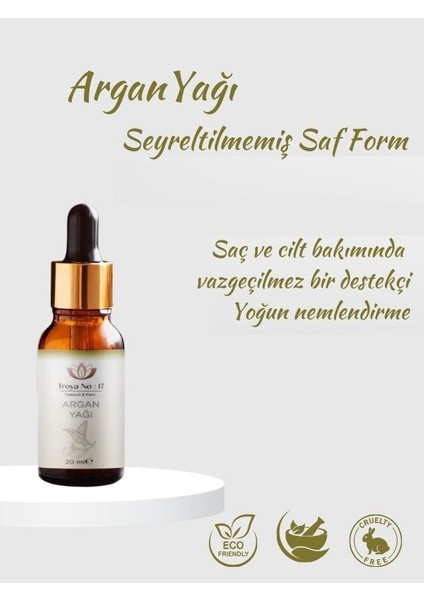 Argan Yağı %100 Doğal ve Seyreltilmemiş 20 ml