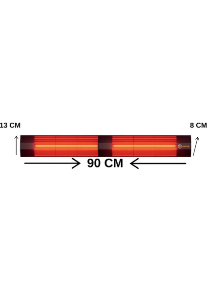 Dış Mekan Halojen Soba Infrared Isıtıcı 4000W