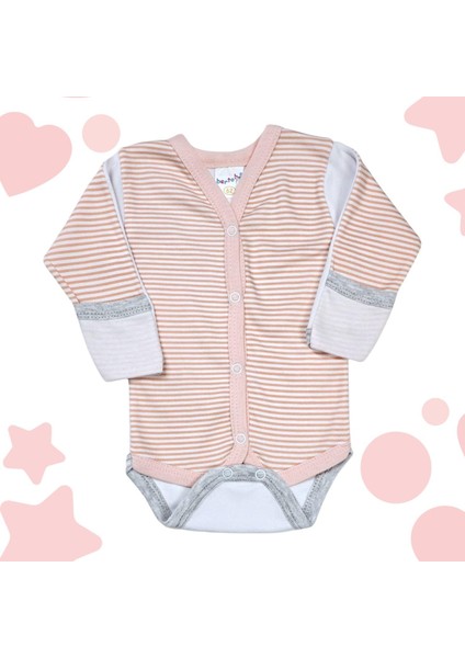 Önden Çıtçıtlı Kız Bebek Çıtçıtlı Body Zıbın