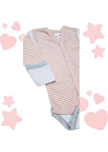 Önden Çıtçıtlı Kız Bebek Çıtçıtlı Body Zıbın