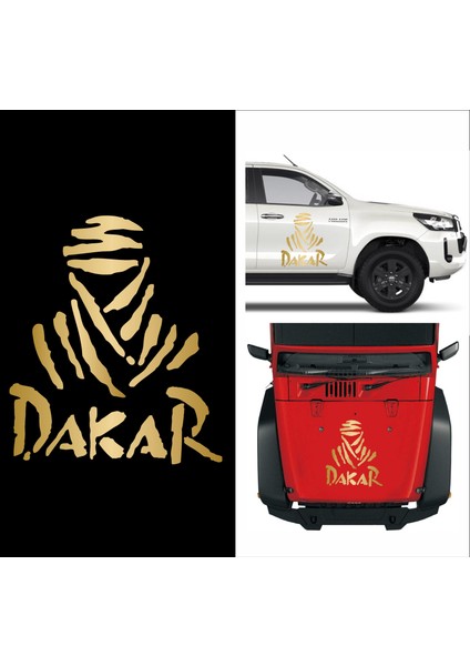 Dakar Offroad 4x4 Adventure Kamp Sticker Araba Oto Motosiklet Karavan Sticker 00334