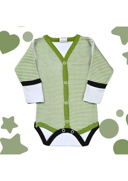 Önden Çıtçıtlı Erkek Bebek Çıtçıtlı Body Zıbın