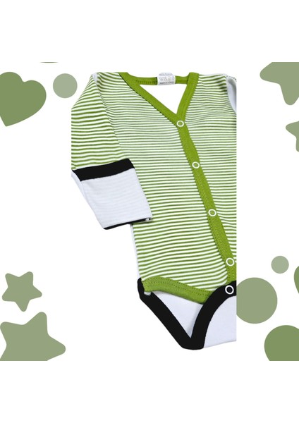 Önden Çıtçıtlı Erkek Bebek Çıtçıtlı Body Zıbın