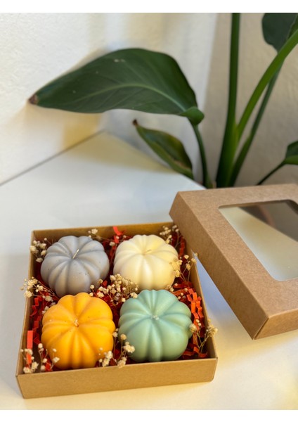 Pumpkin Gift / Balkabağı Kutulu Vegan Tasarım Mum