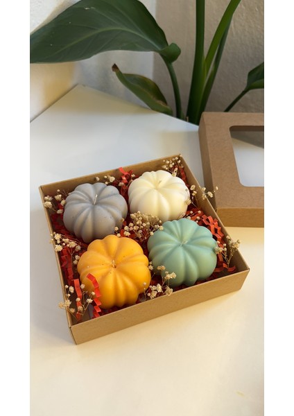 Pumpkin Gift / Balkabağı Kutulu Vegan Tasarım Mum