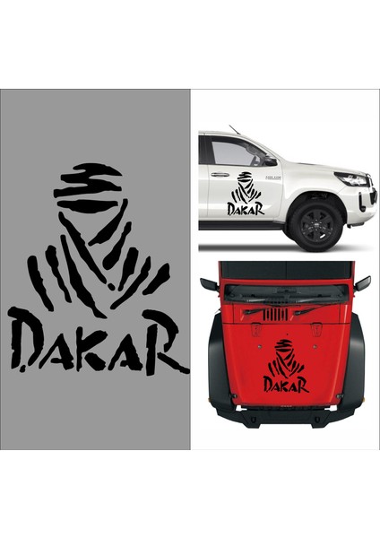 Dakar Offroad 4x4 Adventure Kamp Sticker Araba Oto Motosiklet Karavan Sticker 00334