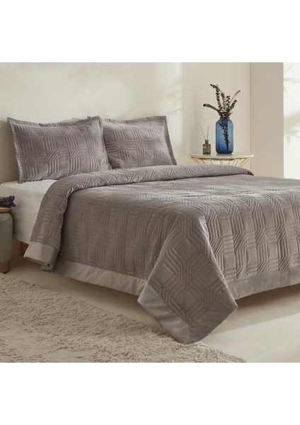 Sally Tek Kişilik Yatak Örtüsü Seti Gri fırsatları