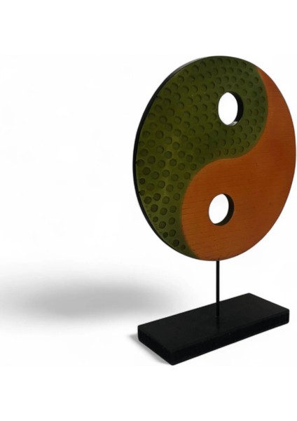 Ying Yang Yeşil Turuncu Ev Dekoru Büyük