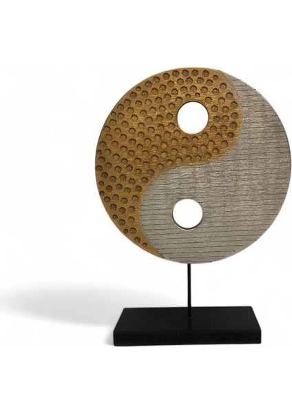 Ying Yang Gold Gümüş Ev Dekoru Büyük