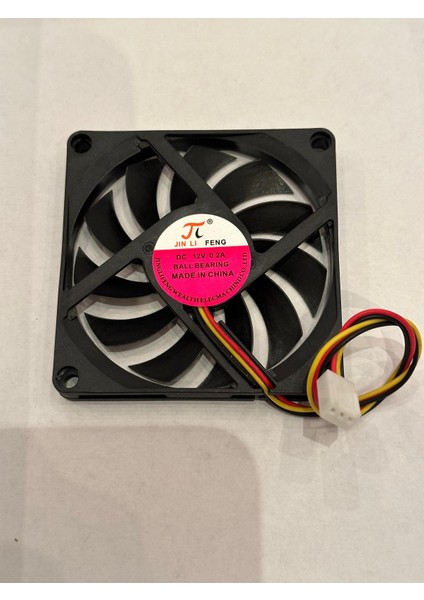 8 cm Ince Fan 8 cm 3 Pinli Fan 12 Volt 8 cm 3 Pin Fan 8X8X1 cm