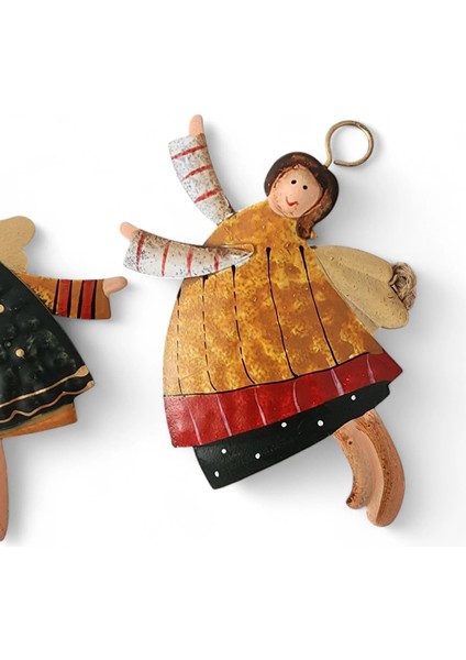 Ikili Metal Melek Yılbaşı Süsü modelleri