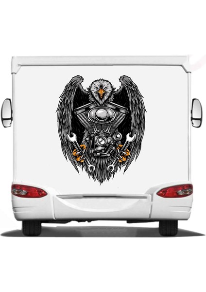 Kartal V Motor Beşiktaş Harley Sticker Araba Oto Motosiklet Karavan Sticker 00369 modelleri