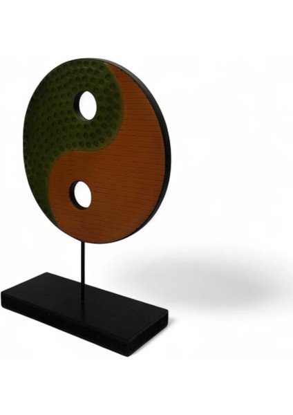 Ying Yang Yeşil Turuncu Ev Dekoru Küçük