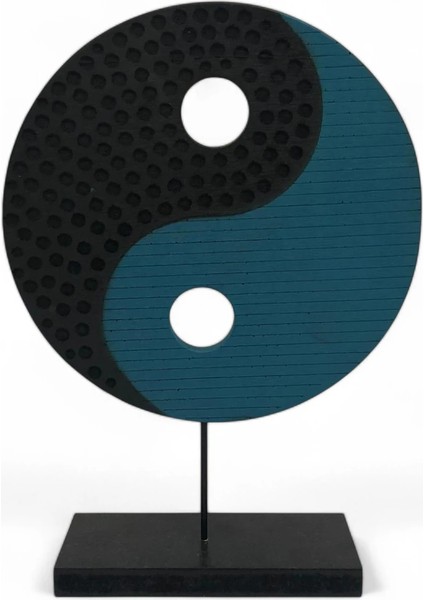 Ying Yang Mavi Siyah Ev Dekoru Büyük