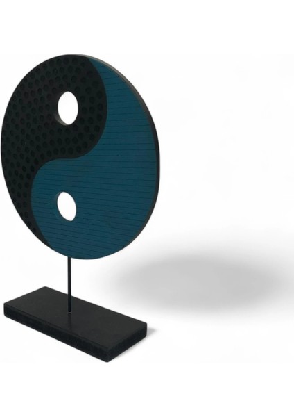 Ying Yang Mavi Siyah Ev Dekoru Büyük