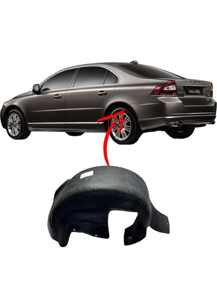 Volvo S80 Arka Çamurluk Davlumbazı Sol 2007 2016 Keçe fiyatları