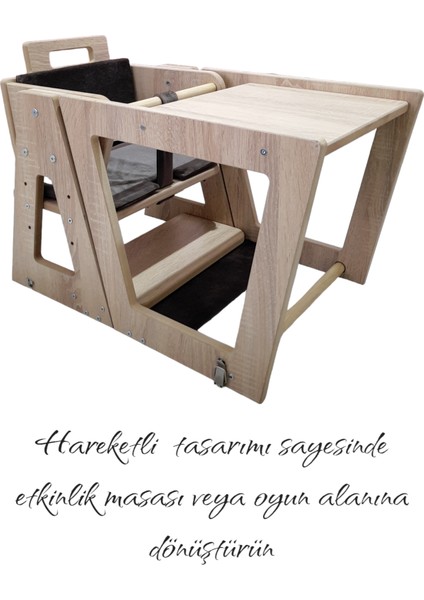 Montessori Mama Sandalyesi Ahşap Mama Sandalyesi Katlanır Mama Sandalyesi Etkinlik Masa Sandalyesi fiyatları