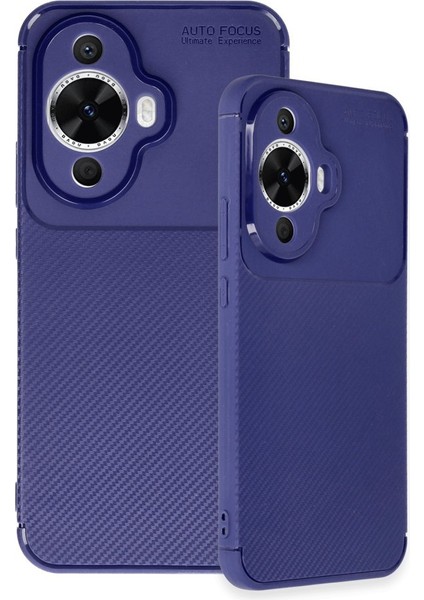 Huawei Nova 12S Uyumlu 3D Kamera Korumalı Karbon Leke Tutmaz Darbe Emici Kılıf