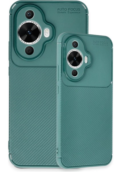 Huawei Nova 12S Uyumlu 3D Kamera Korumalı Karbon Leke Tutmaz Darbe Emici Kılıf