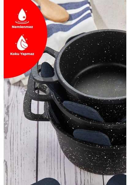 Kalın Tencere,tava & Borcam Koruyucu Çizdirmez Elyaf Keçe 6'lı Set 30X30 cm Tava Çizdirmez fiyatları